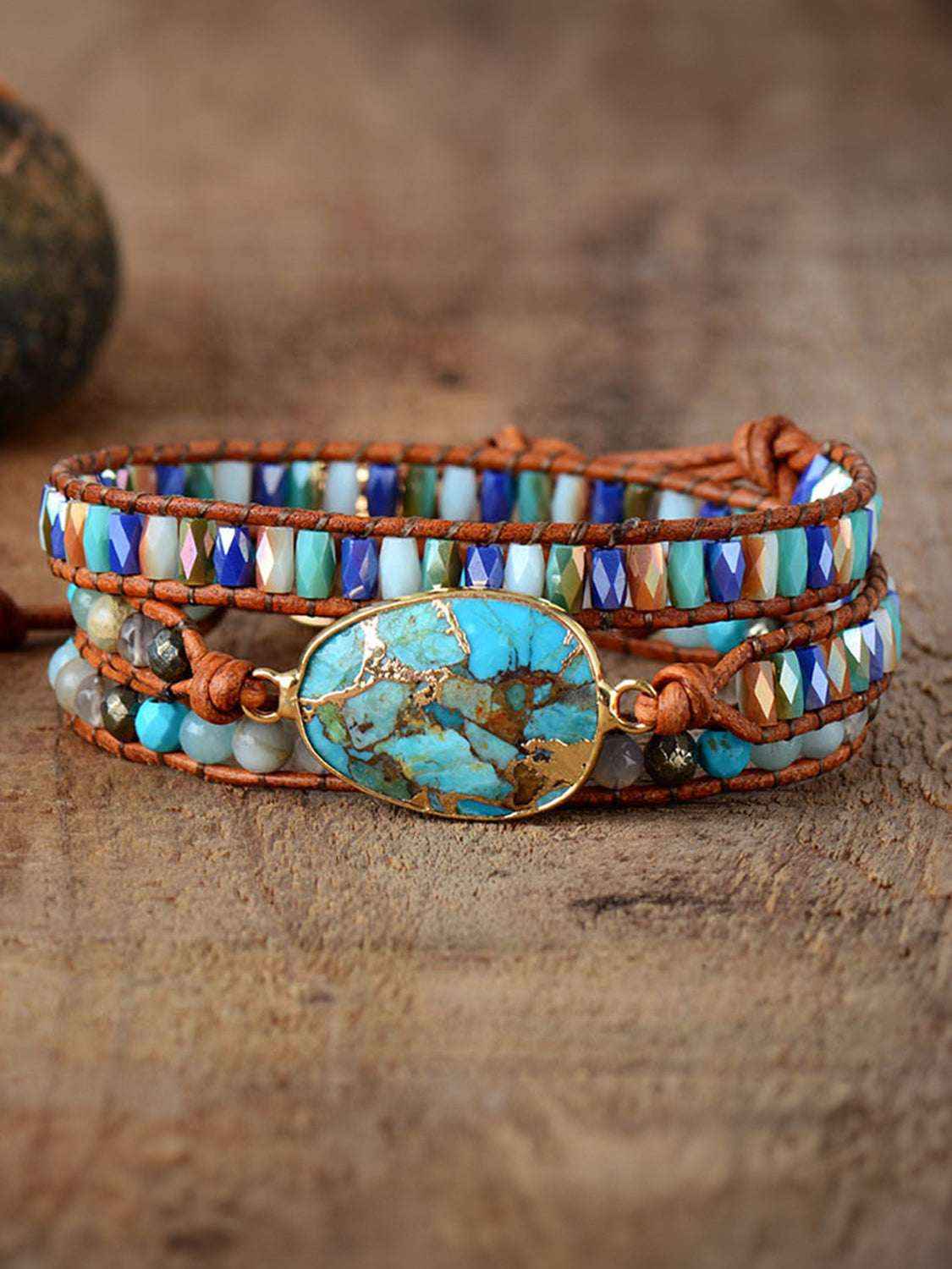 Handmade Beaded Natural Stone Bracelet Set Image secondaire du produit