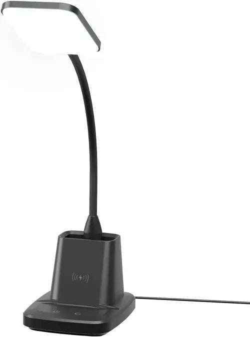 LED desk lamp with wireless charger in black — additional view 8