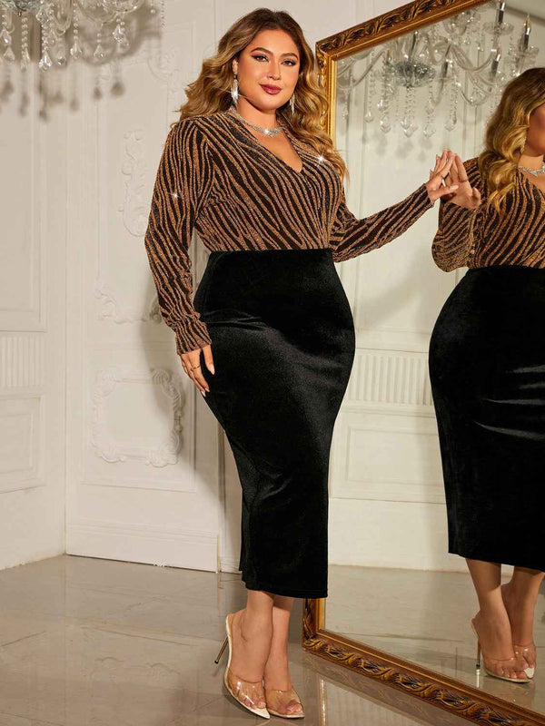Plus size surplice dress — additional view 6