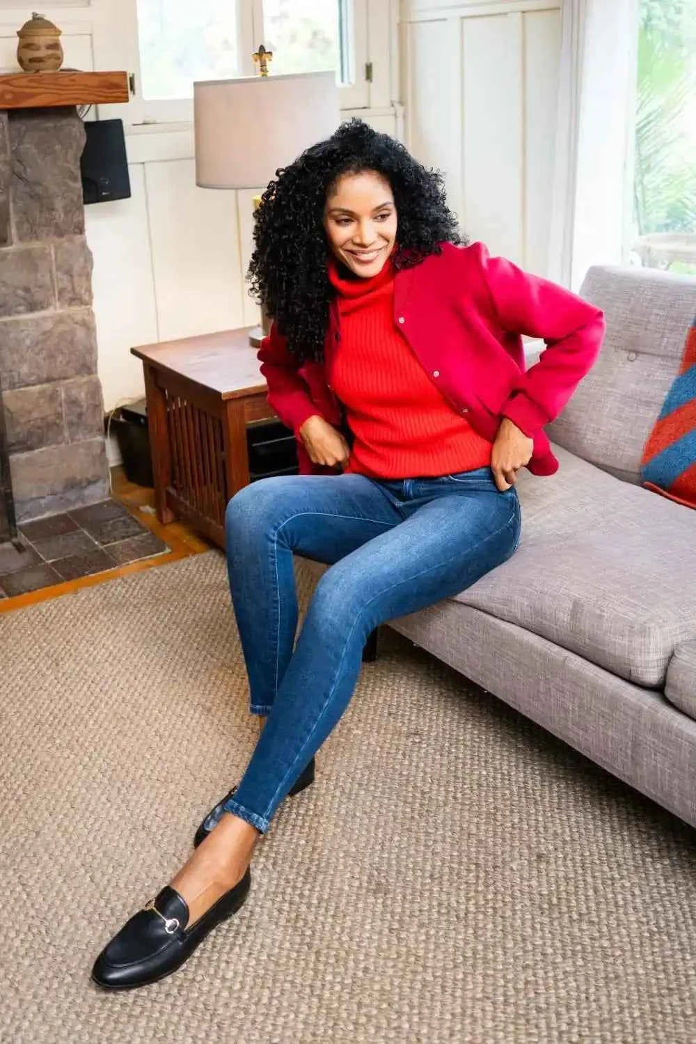 Plus Size Washed Thermal Skinny Jeans-Jeans-Splashis-Splashis