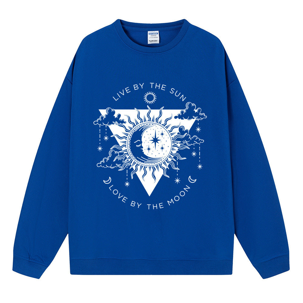 Klein Blue cartoon graphic print sweatshirt for women
