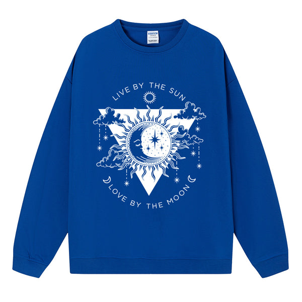 Klein Blue cartoon graphic print sweatshirt for women