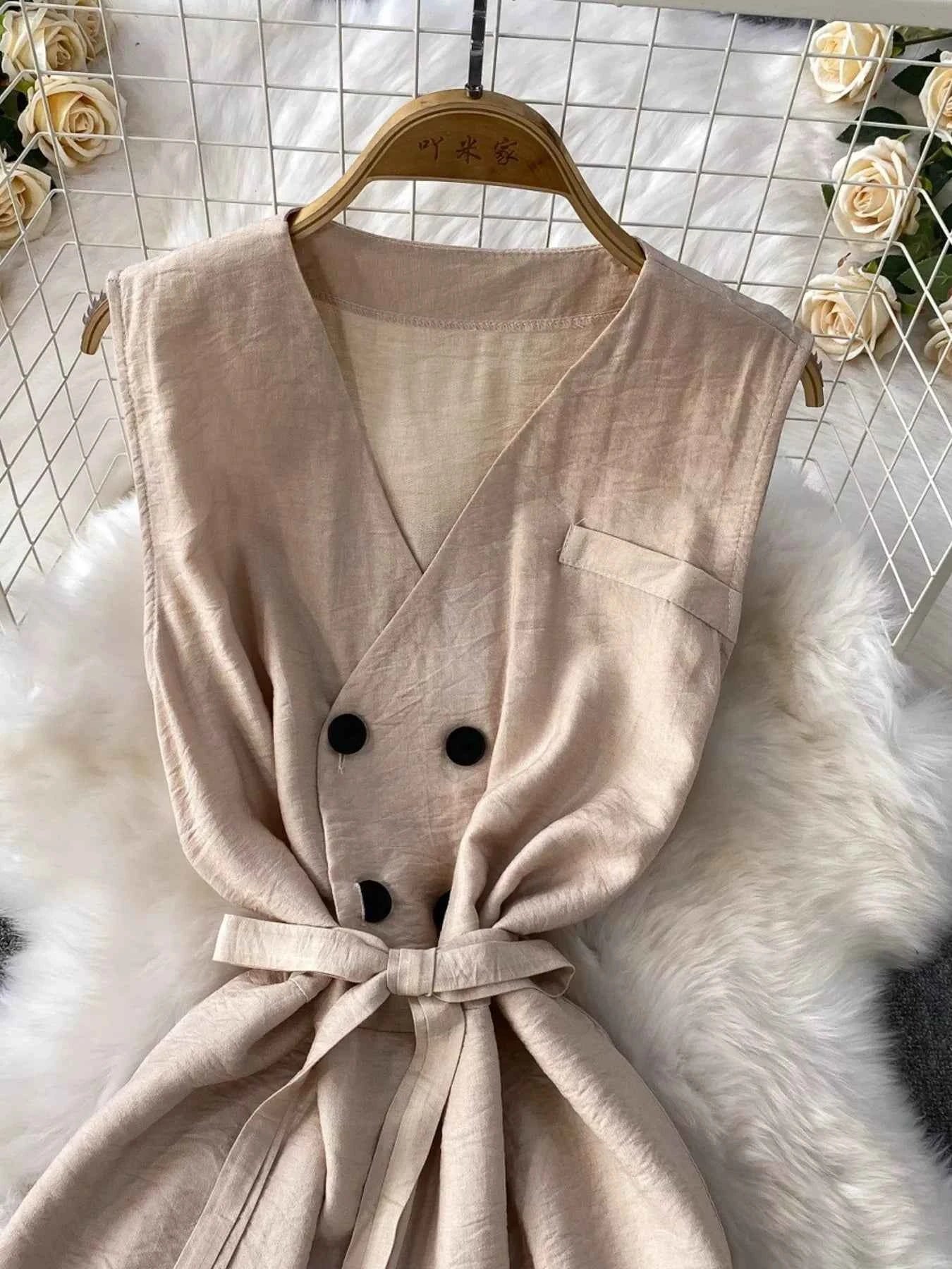 Sleeveless wide leg jumpsuit — additional view 3