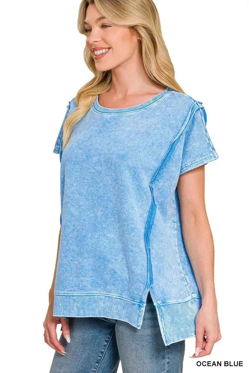 Snow washed oversized top — additional view 2