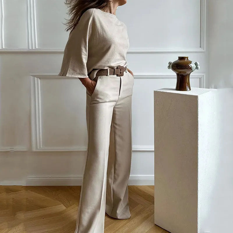 Women’s Bat-Sleeve Top & Pants Set, close-up product view