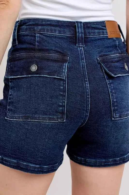 High-rise back flap pocket shorts — additional view 9