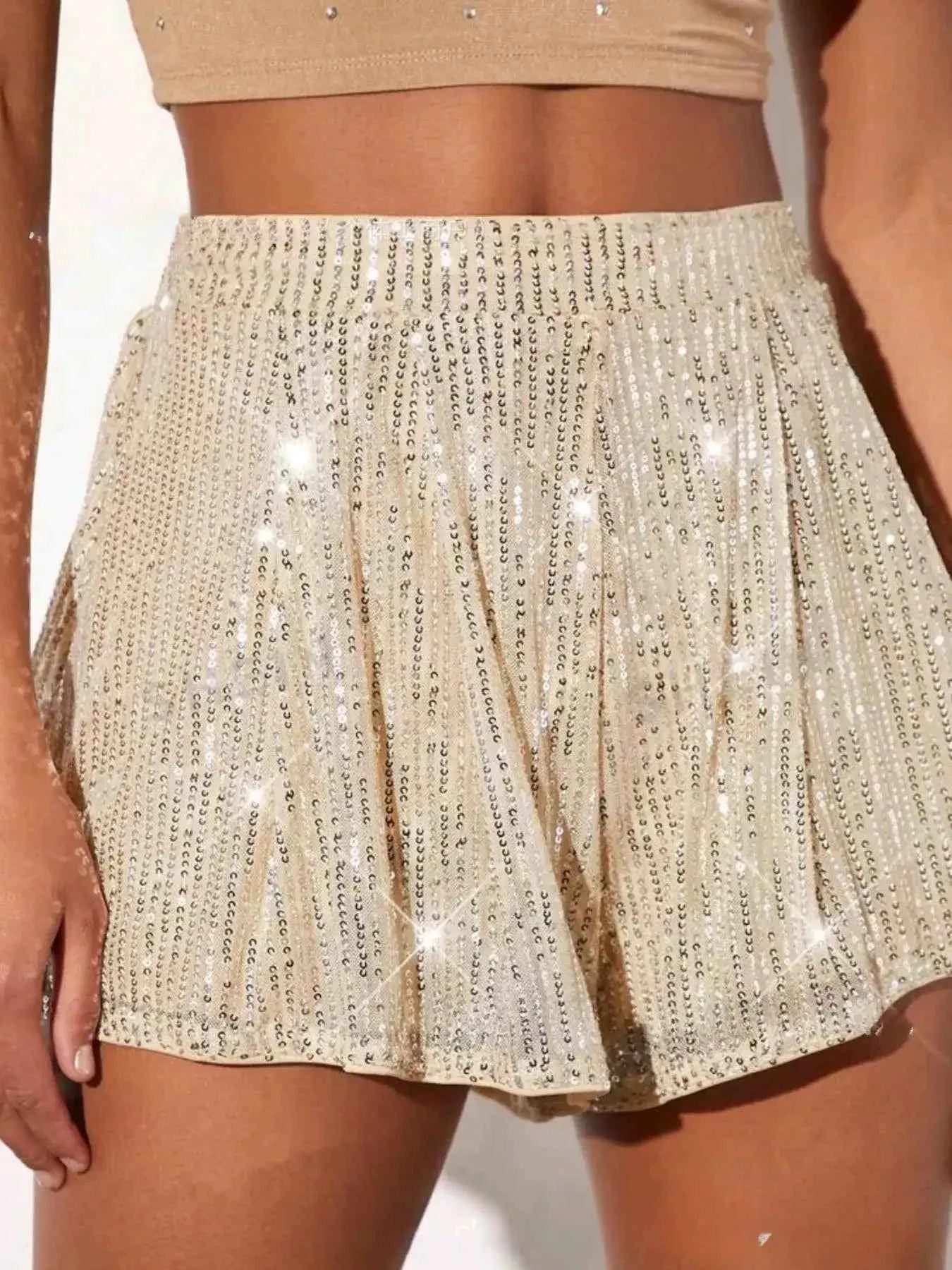 Sequin high-waist shorts — additional view 8