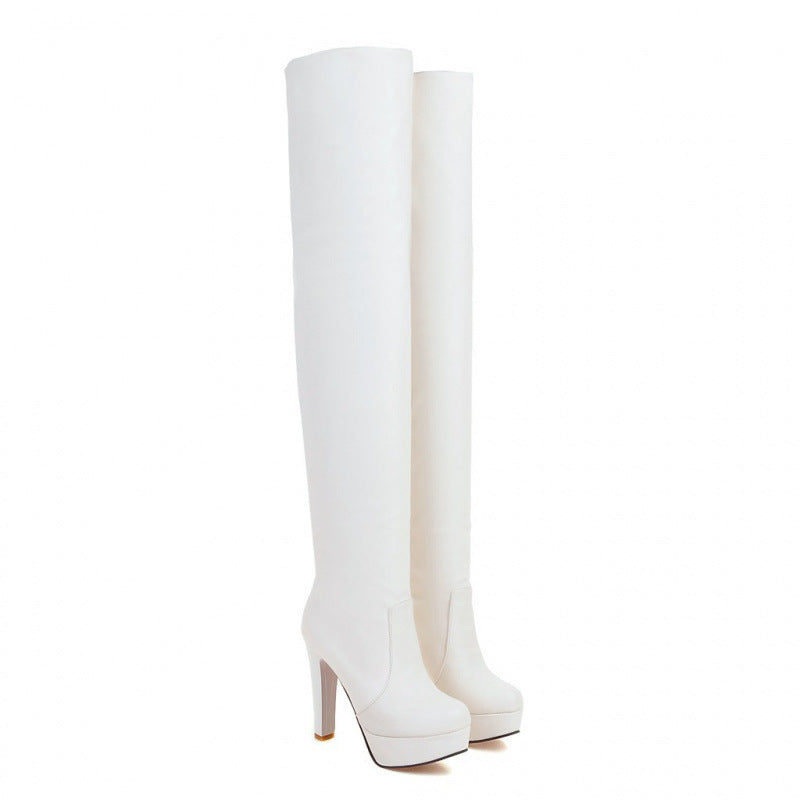 Over-the-knee block heel boot product image
