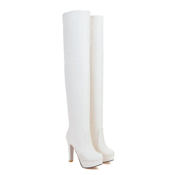 Over-the-knee block heel boot product image