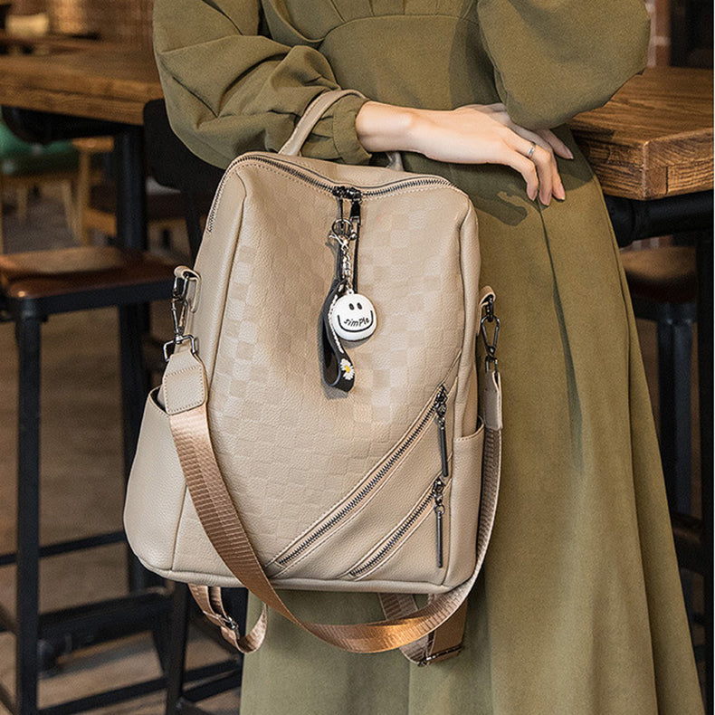 Product detail photo of Checkerboard Backpack, beige, everyday style