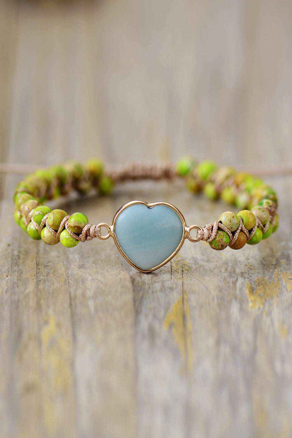 Handmade Heart Stone Bracelet for Love and Serenity-Bracelets-Splashis-Splashis