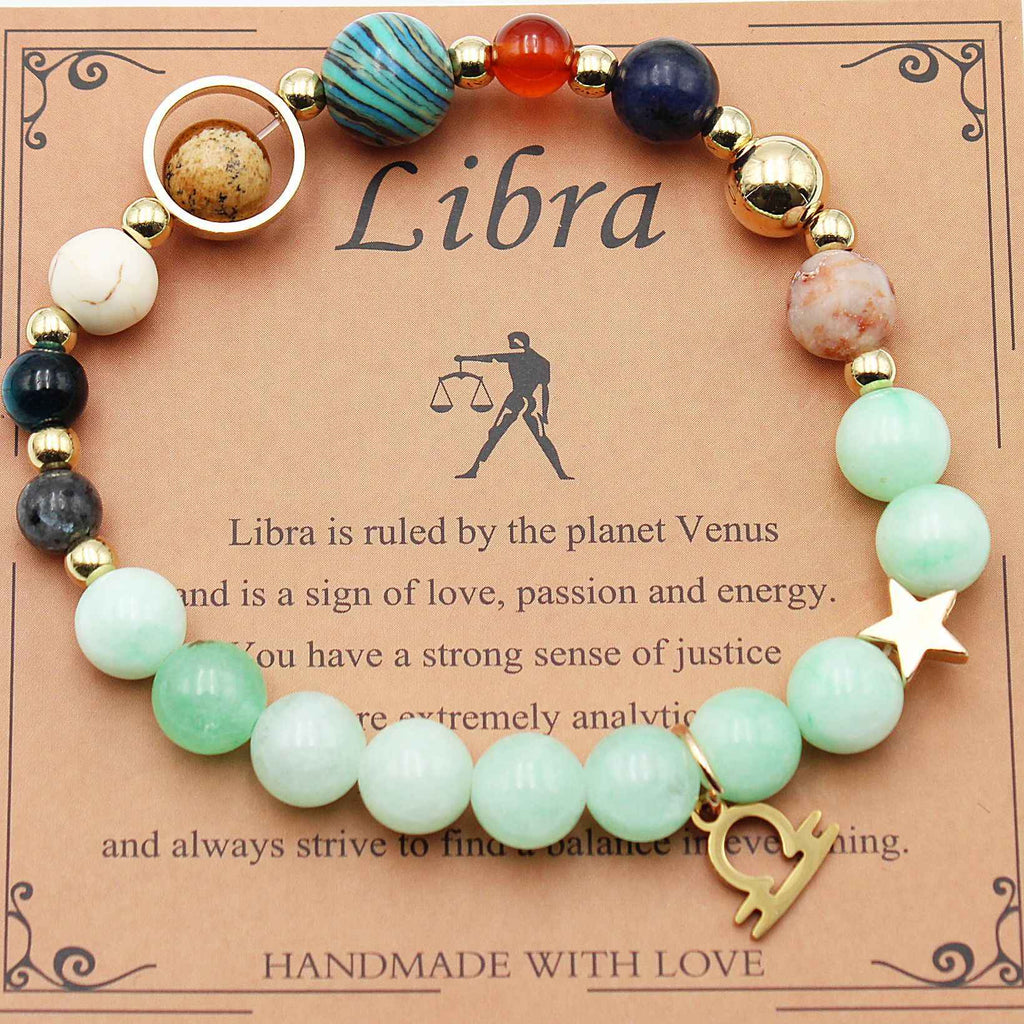 Magic of Eight Planets Jewelry Bracelet-Fashion-Splashis-Color:Libra Green Dongling-Splashis