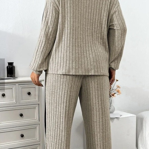 Women’s Batwing Sweater Pants Set, close-up product view