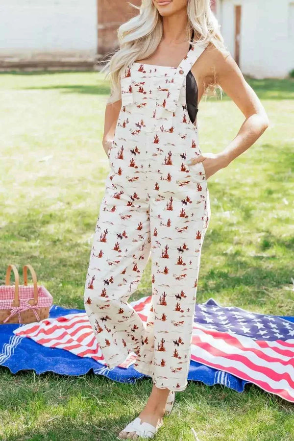 Western print jumpsuit — additional view 6