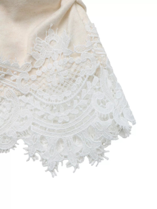 Lace Trim Long Sleeve T-Shirt view 7