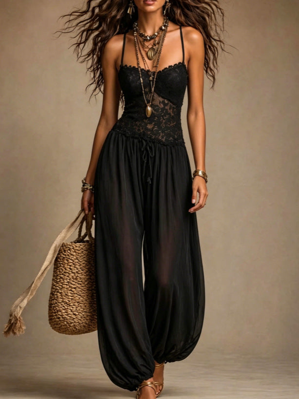 Spaghetti-strap wide-leg jumpsuit product image