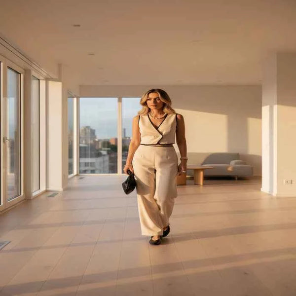 Casual vest and pants set — primary view