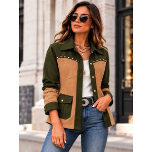 Retro colour-block jacket for women, image 5