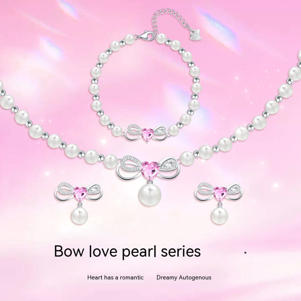 Main product photo of 925 Silver Bow Heart Jewelry, 925 silver bow heart jewelry