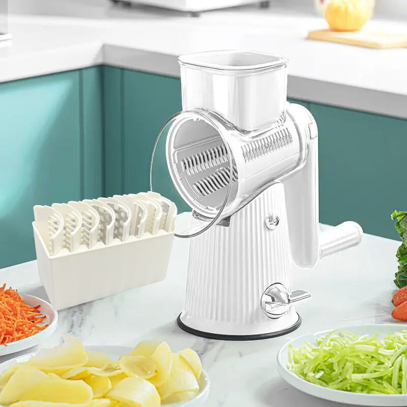 Vegetable cutter hand crank mechanism detail