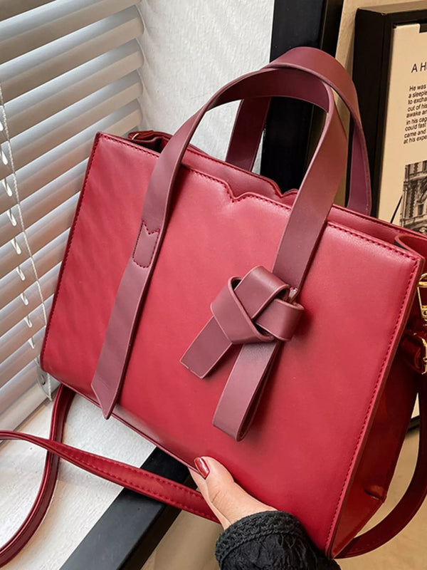Faux leather tote bag — additional view 6