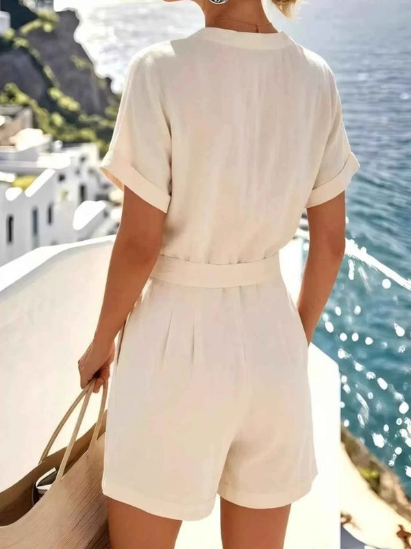 Two-piece summer shirt and shorts set — additional view 2