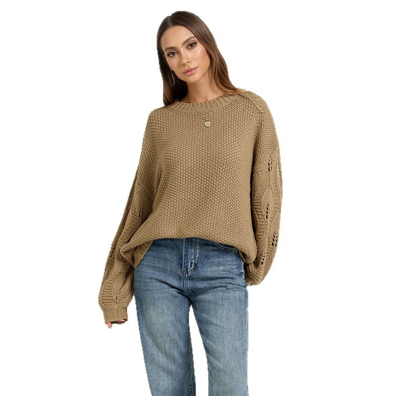 Women's Solid Color Pullover Sweater additional product view