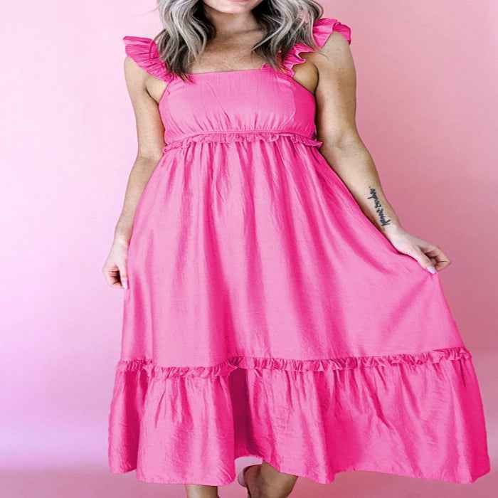 Ruffle trim maxi dress — primary view