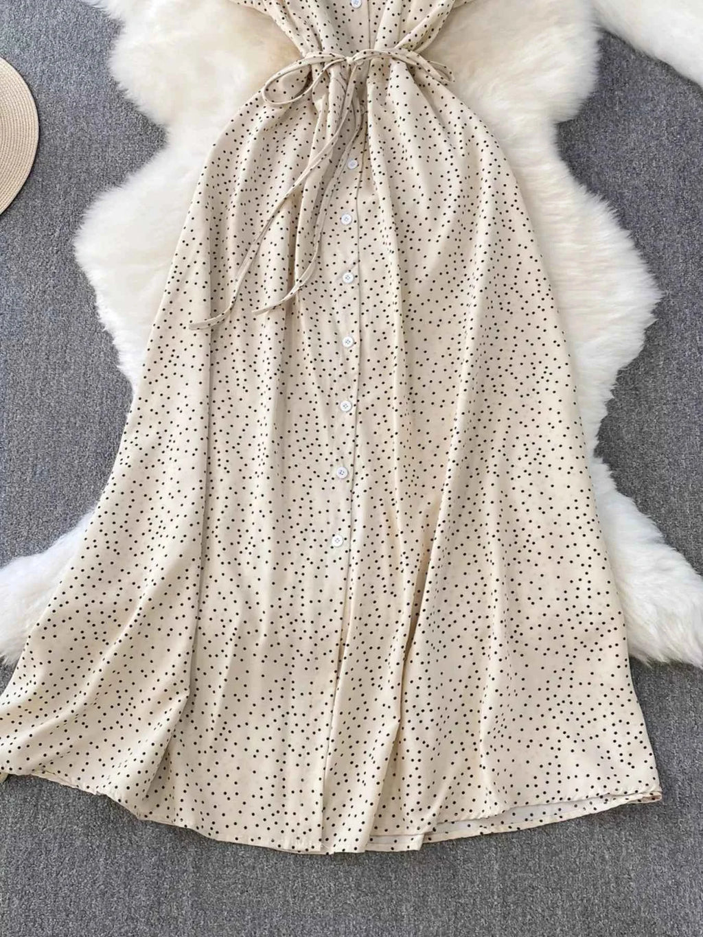 Vintage-Inspired Polka Dot Dress-Casual Dresses-Splashis-Splashis