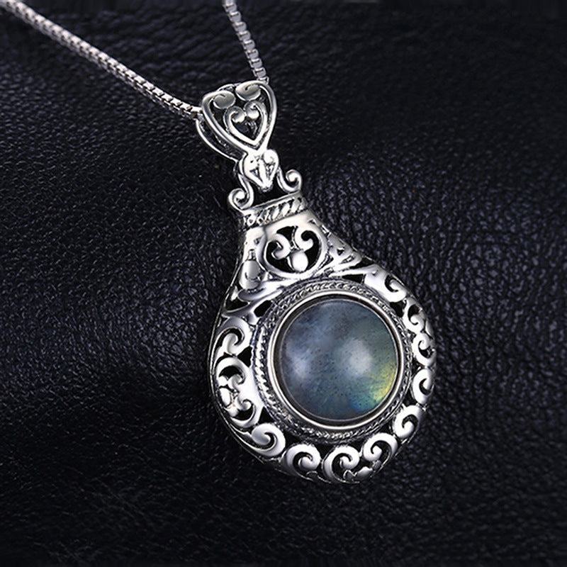Product detail photo of Grey Blue Labradorite Necklace, grey blue labradorite necklace