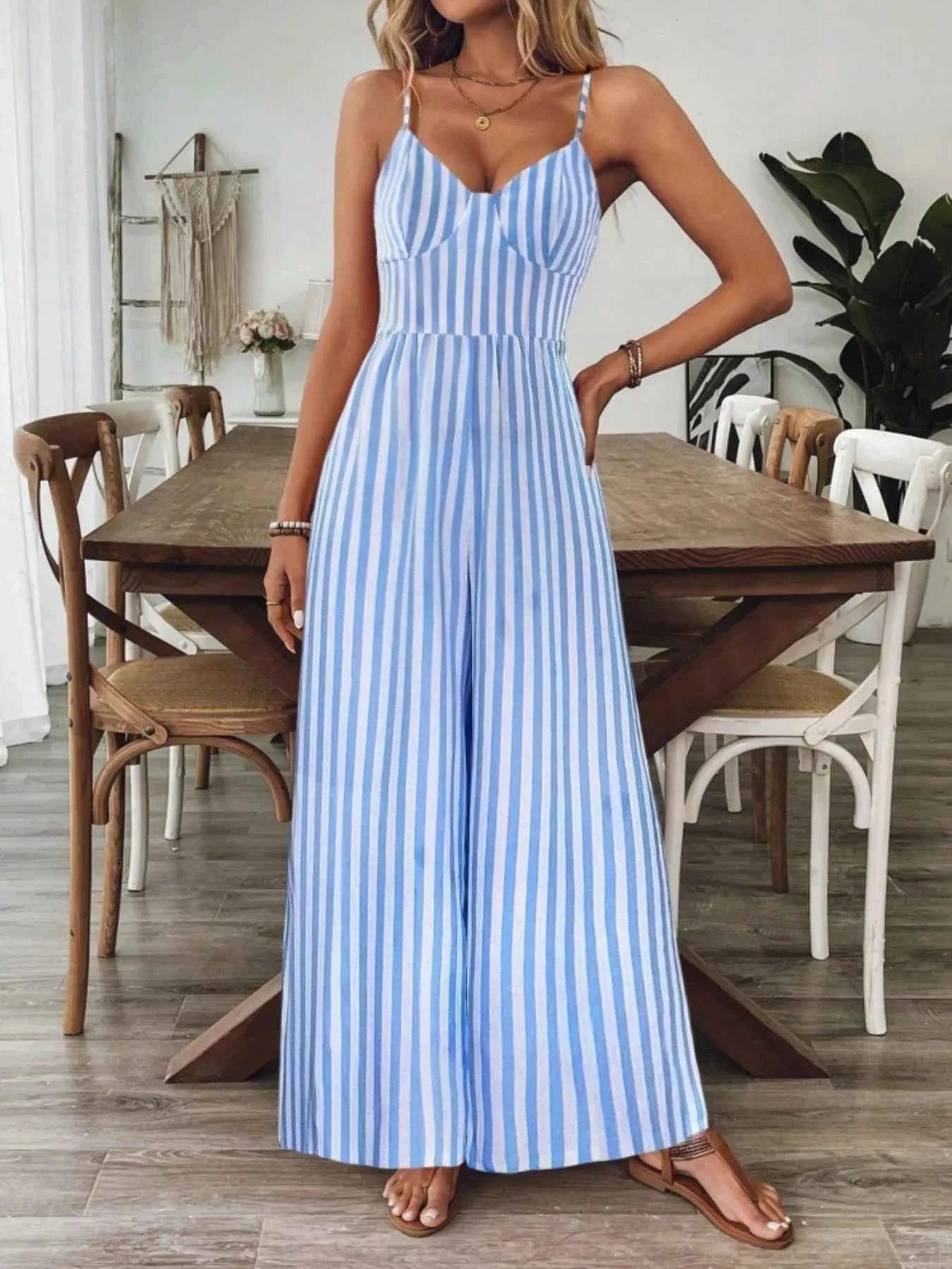 Backless wide leg jumpsuit — additional view 9