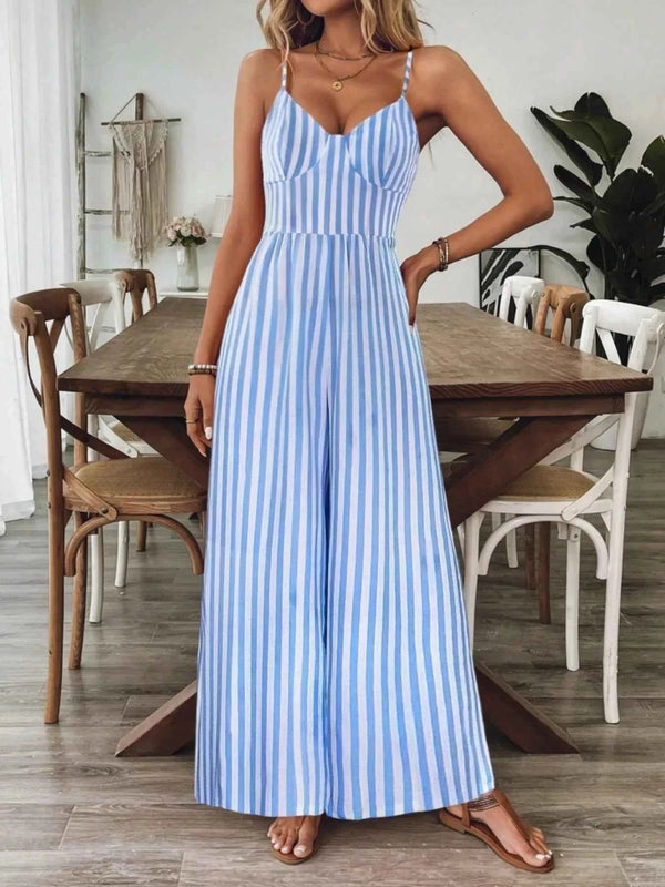 Backless wide leg jumpsuit — additional view 9