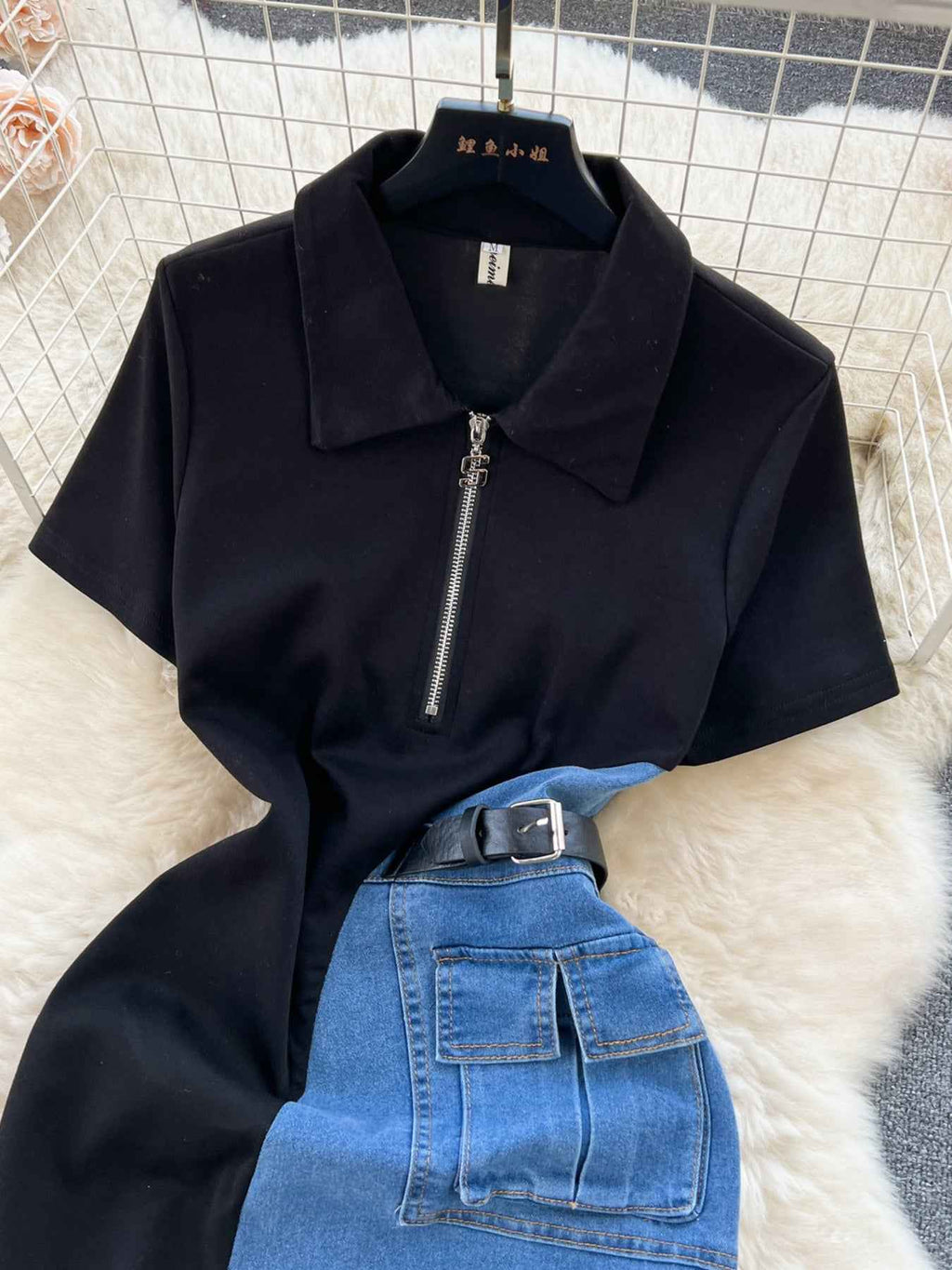Plus size denim midi dress — additional view 2
