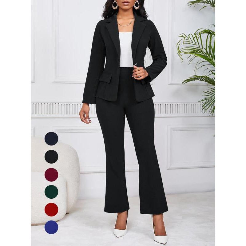 Women's Solid-Color Blazer & Pants Set — product image 4