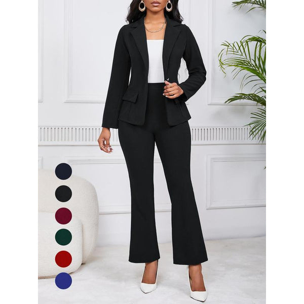 Women's Solid-Color Blazer & Pants Set — product image 4