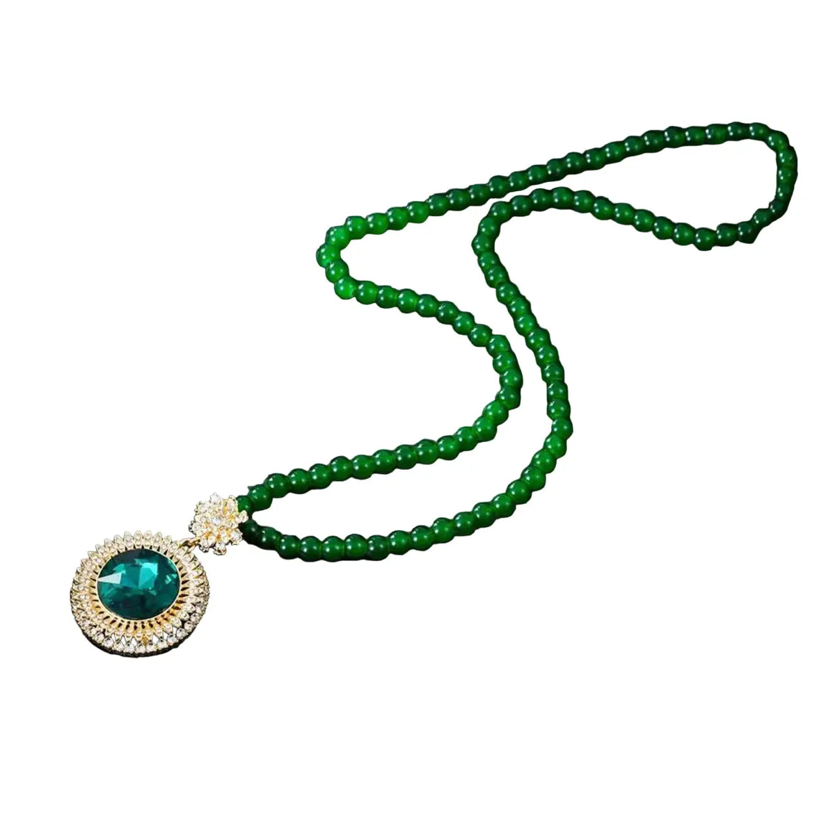 Jade-Style Square Pendant Necklace product image