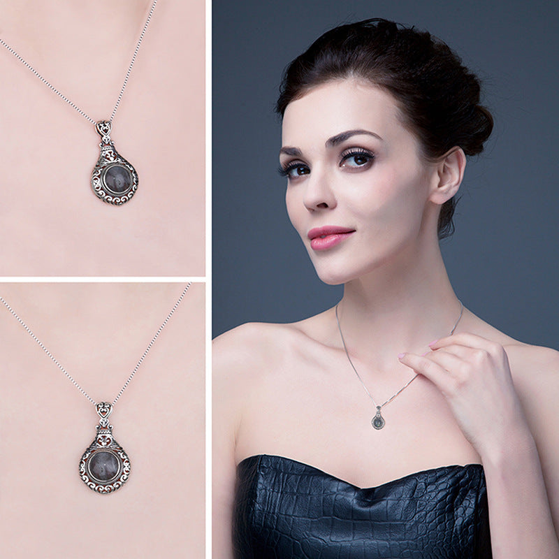 Product detail photo of Grey Blue Labradorite Necklace, grey blue labradorite necklace