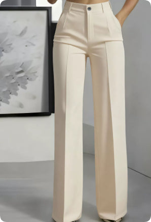 White minimalist polyester pants product image