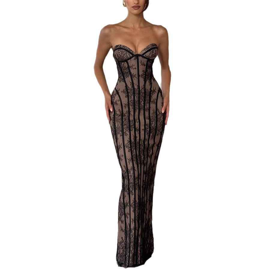 Lace off-shoulder bodycon dress — additional view 6