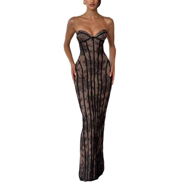 Lace off-shoulder bodycon dress — additional view 6