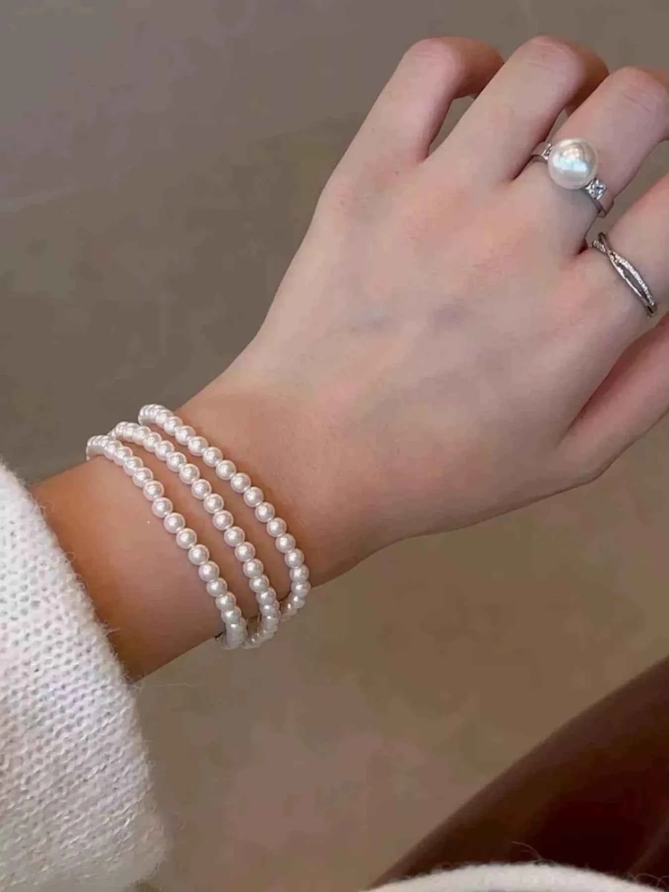 Three layer pearl bracelet — additional view 6