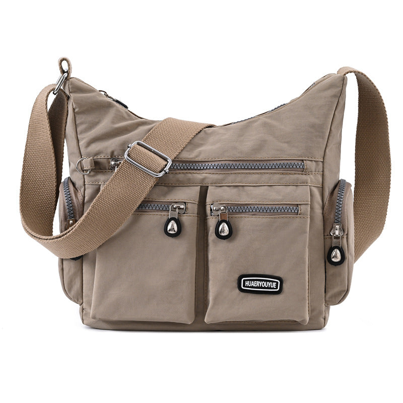 Water-Resistant Nylon Crossbody Bag for Women - Multi-Pocket Shoulder Bag, alternate product view
