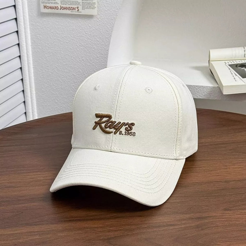 Embroidered baseball cap in blush pink — additional view 4