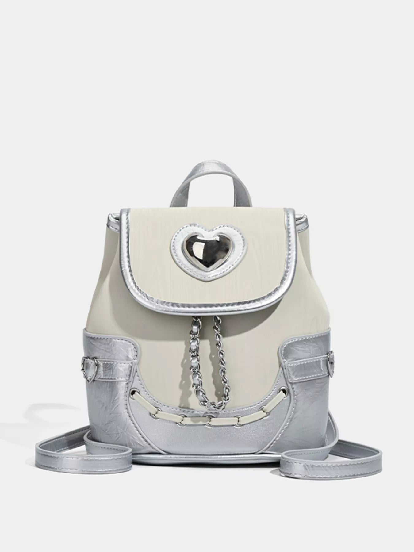 Mini Heart Flap PU Leather Backpack — product image 7