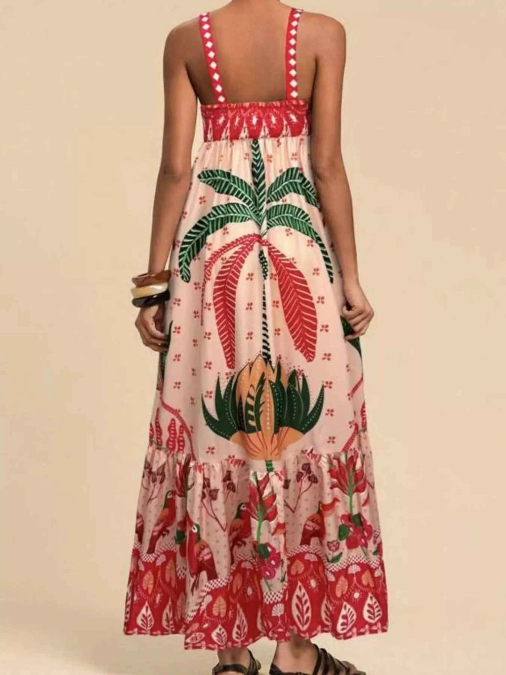 Printed square neck maxi dress — additional view 12