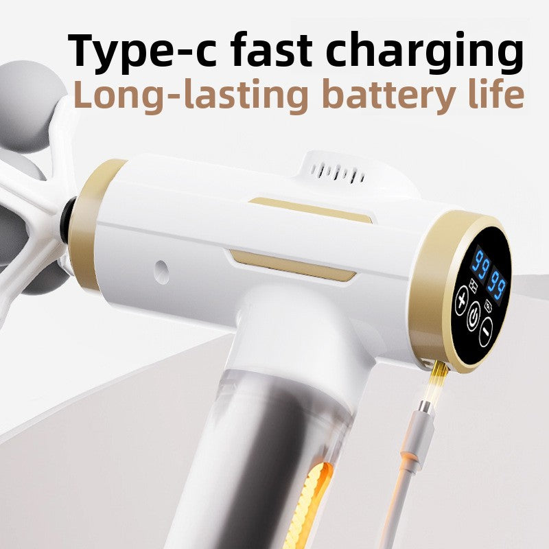 Mini massage gun charging base and cable detail