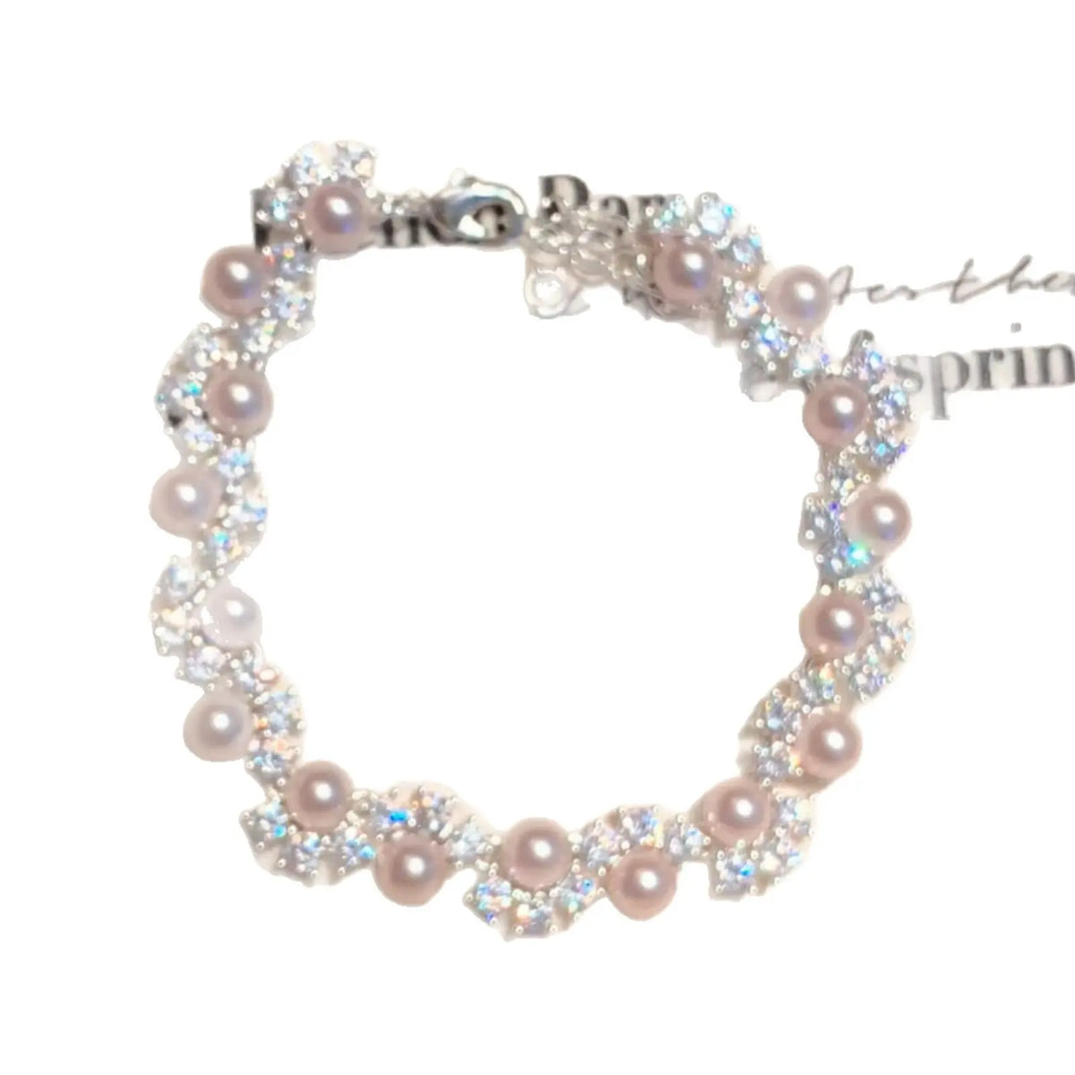 Rhinestone & Pearl Beaded Bracelet product image