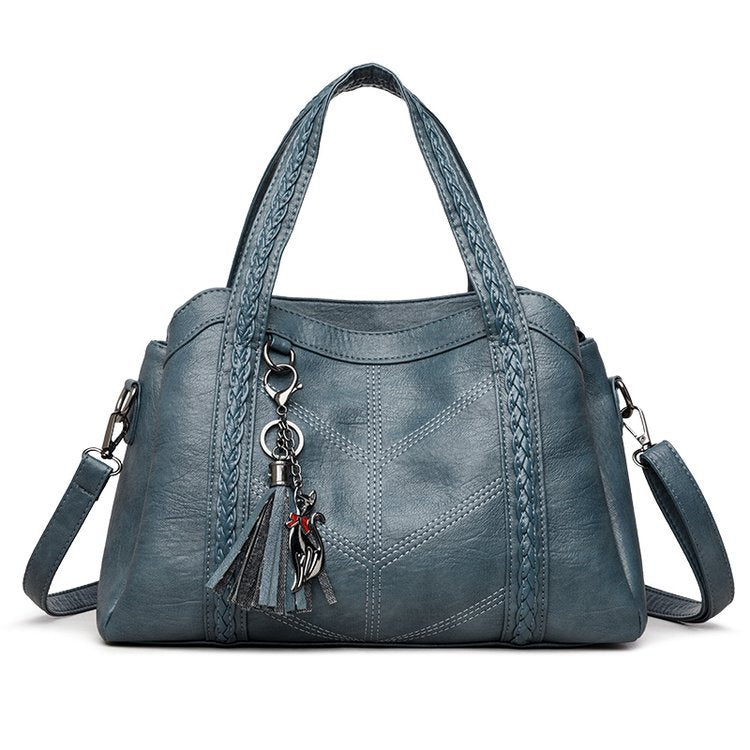 Tassel PU Handbag, close-up product view