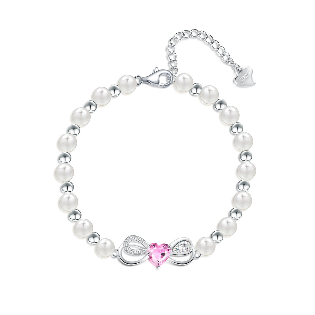 Product detail photo of 925 Silver Bow Heart Jewelry, 925 silver bow heart jewelry