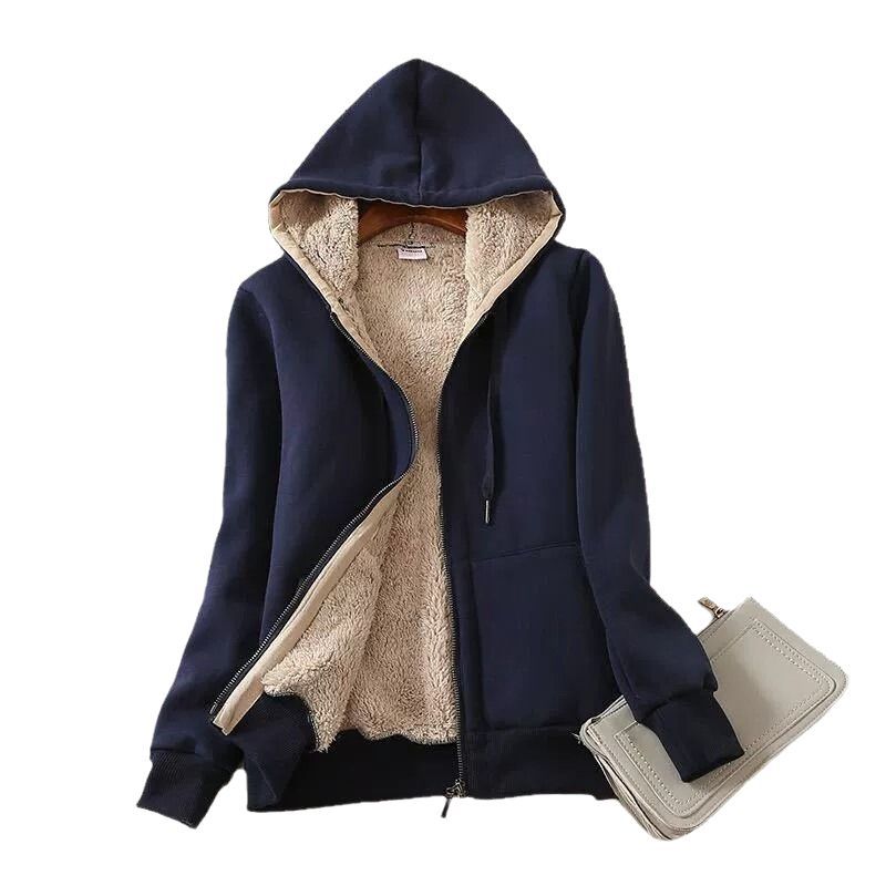 Women's Fleece Lined Thick Hooded Sweatshirt-Splashis, alternate view 3